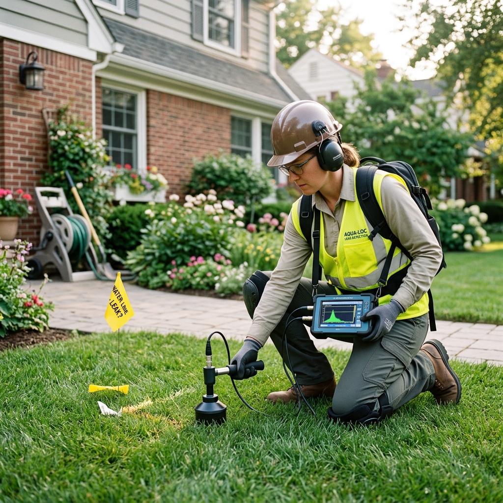 Technician conducting comprehensive water leak detection in Westminster CA home